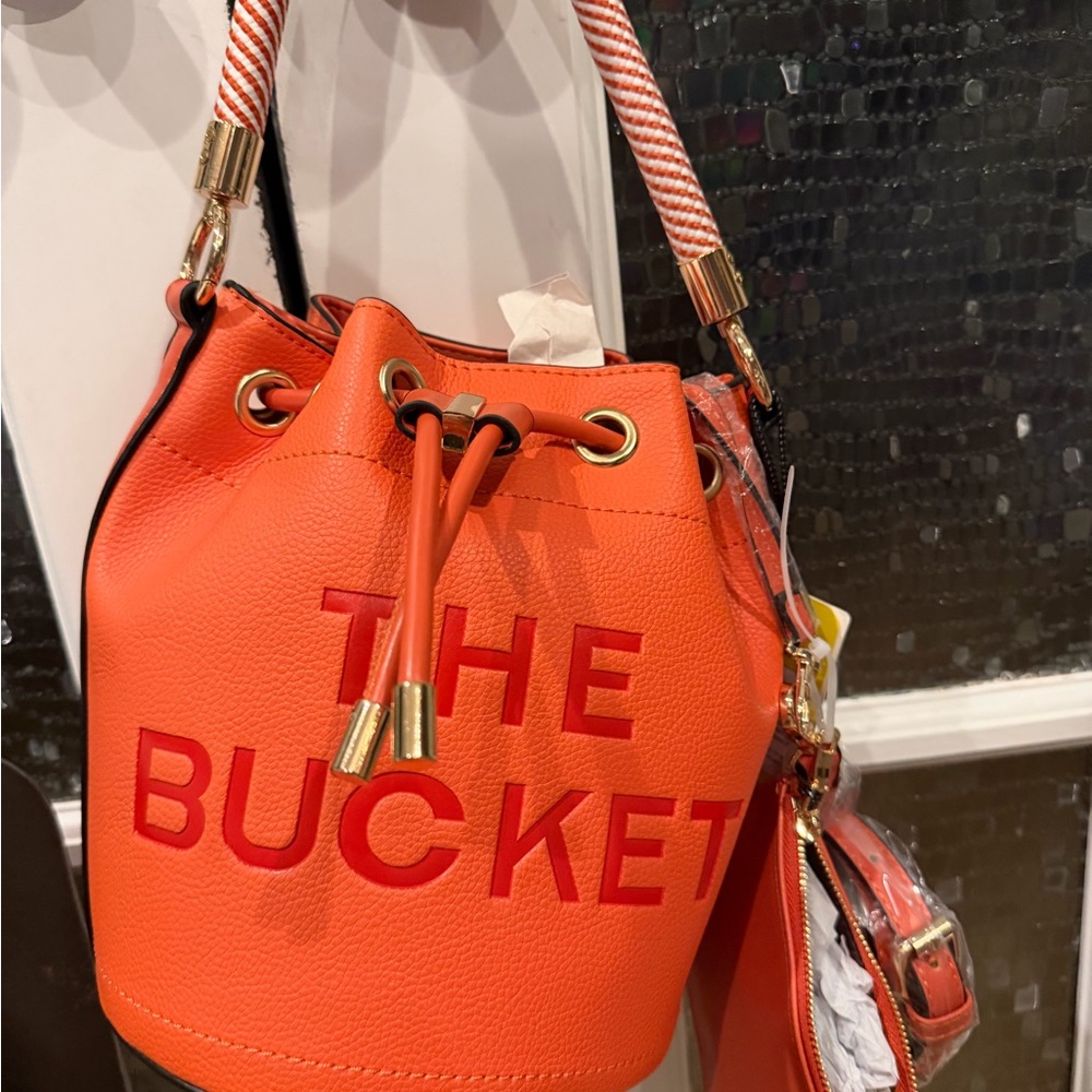 Orange Bucket Bag